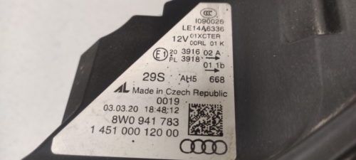 8W0941783 Audi A4 B9 esituli vasak Matrix (6)